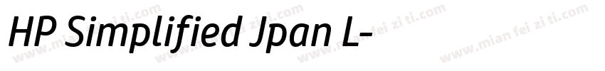 HP Simplified Jpan L字体转换